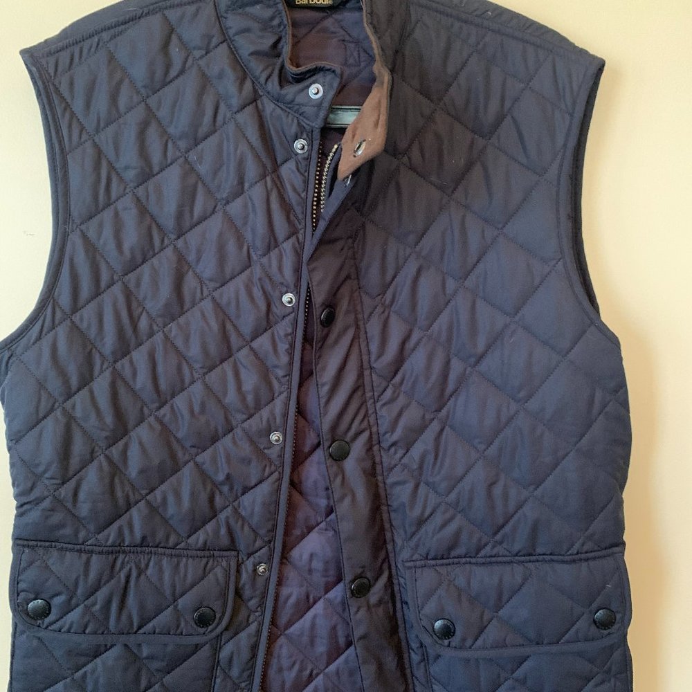 Barbour navy blue quilted vest Women
